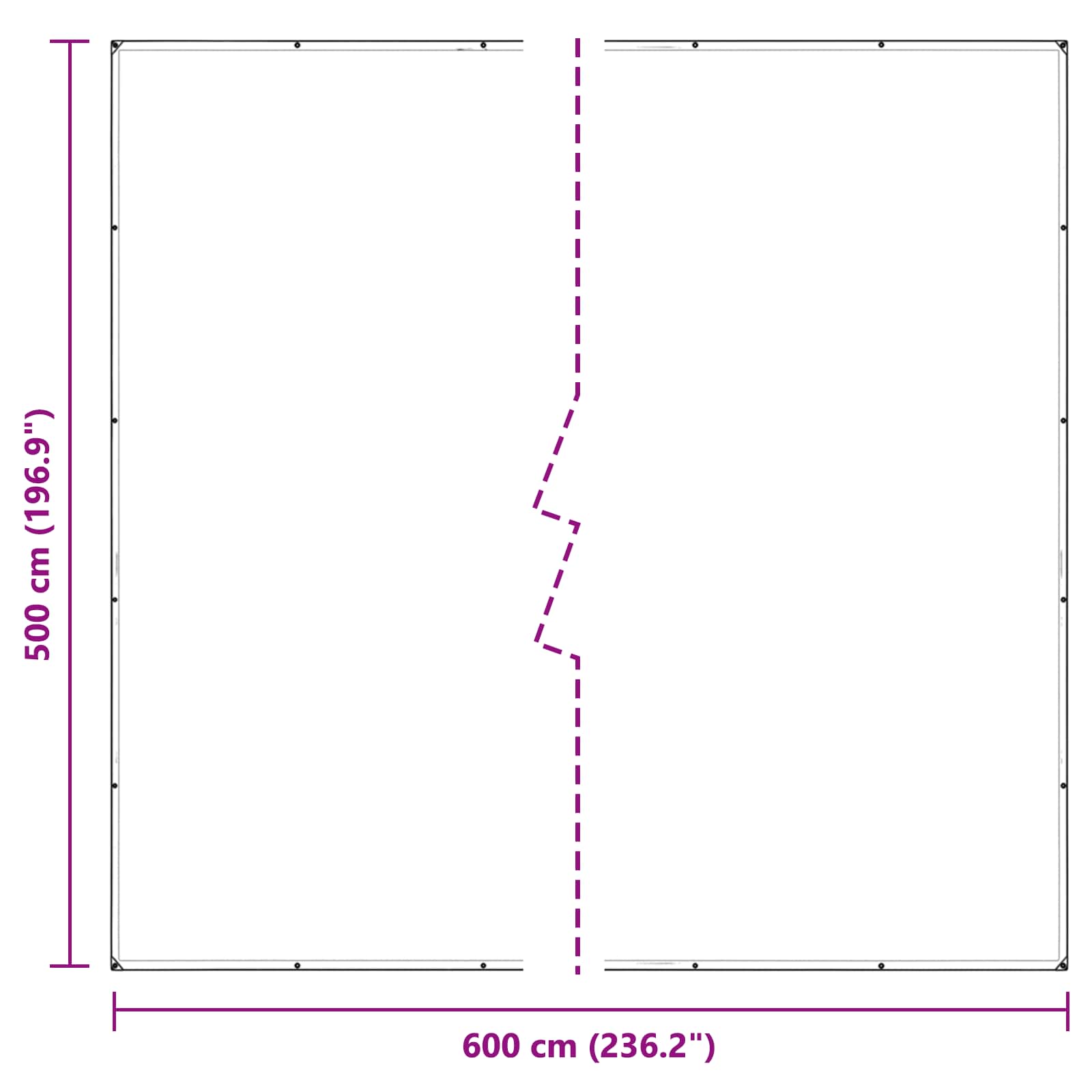 Pflanzenabdeckung Transparent 5 x 6 m PVC