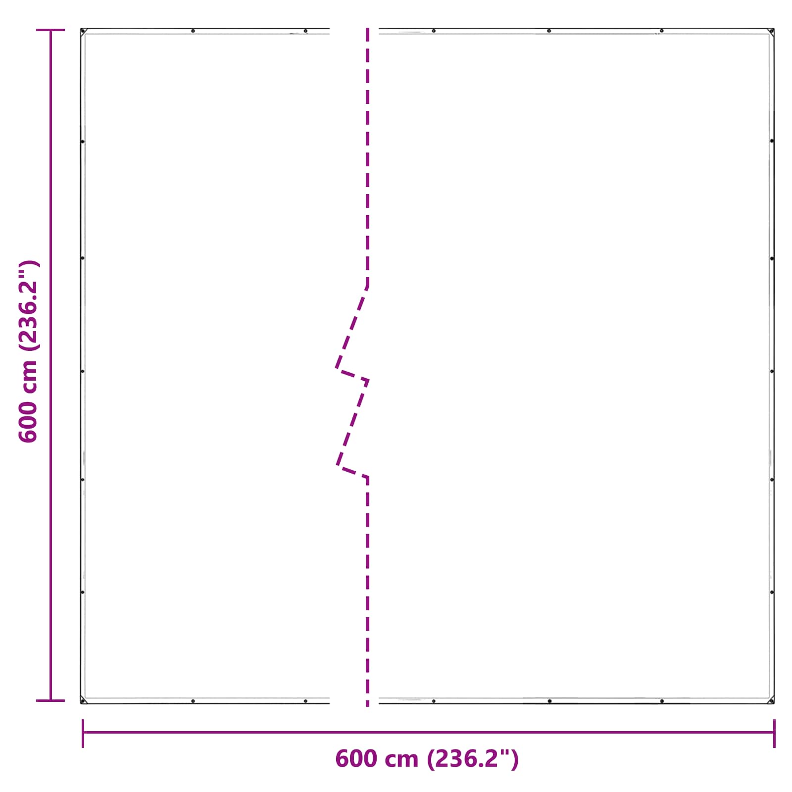 Pflanzenabdeckung Transparent 6 x 6 m PVC