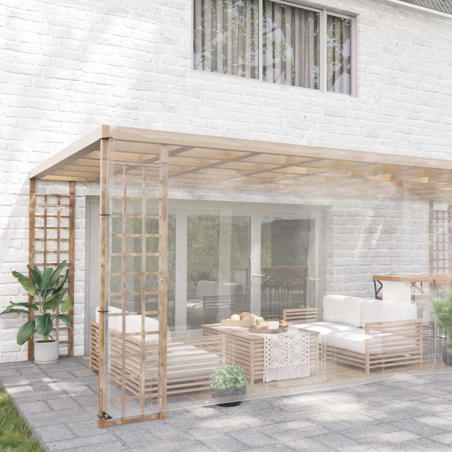 Pflanzenabdeckung Transparent 6 x 8 m PVC