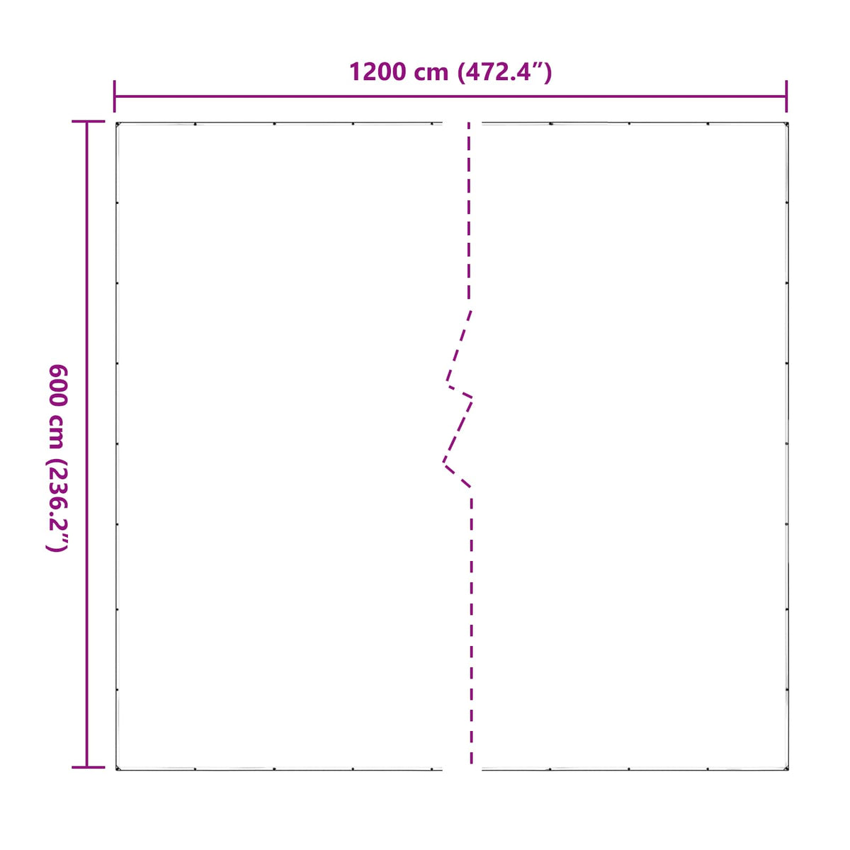 Pflanzenabdeckung 6 x 12 m PVC Transparent