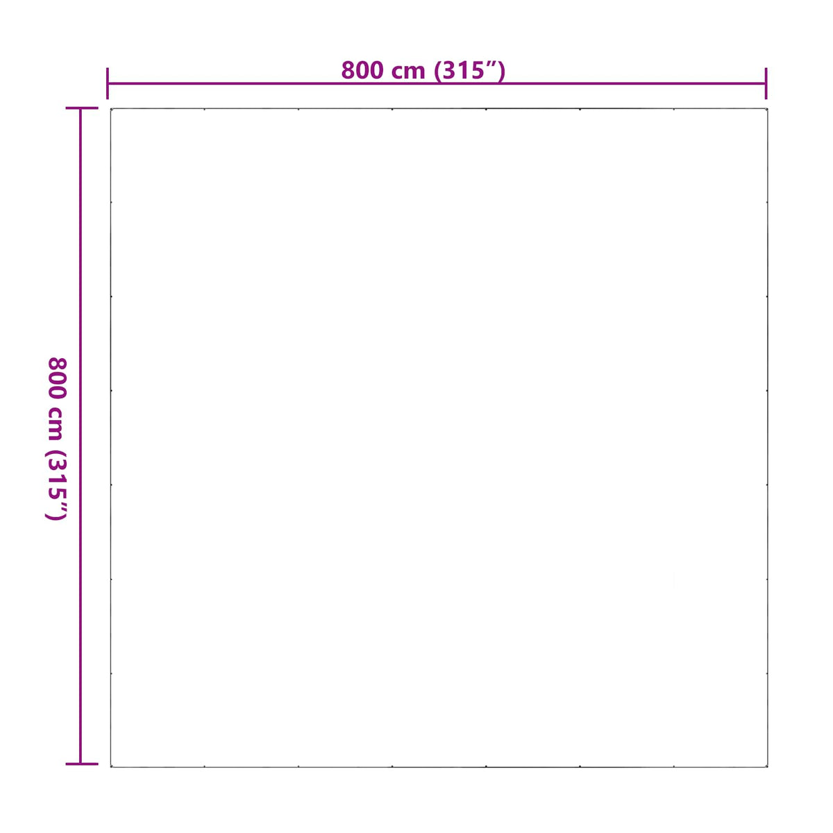 Pflanzenabdeckung Transparent 8 x 8 m PVC