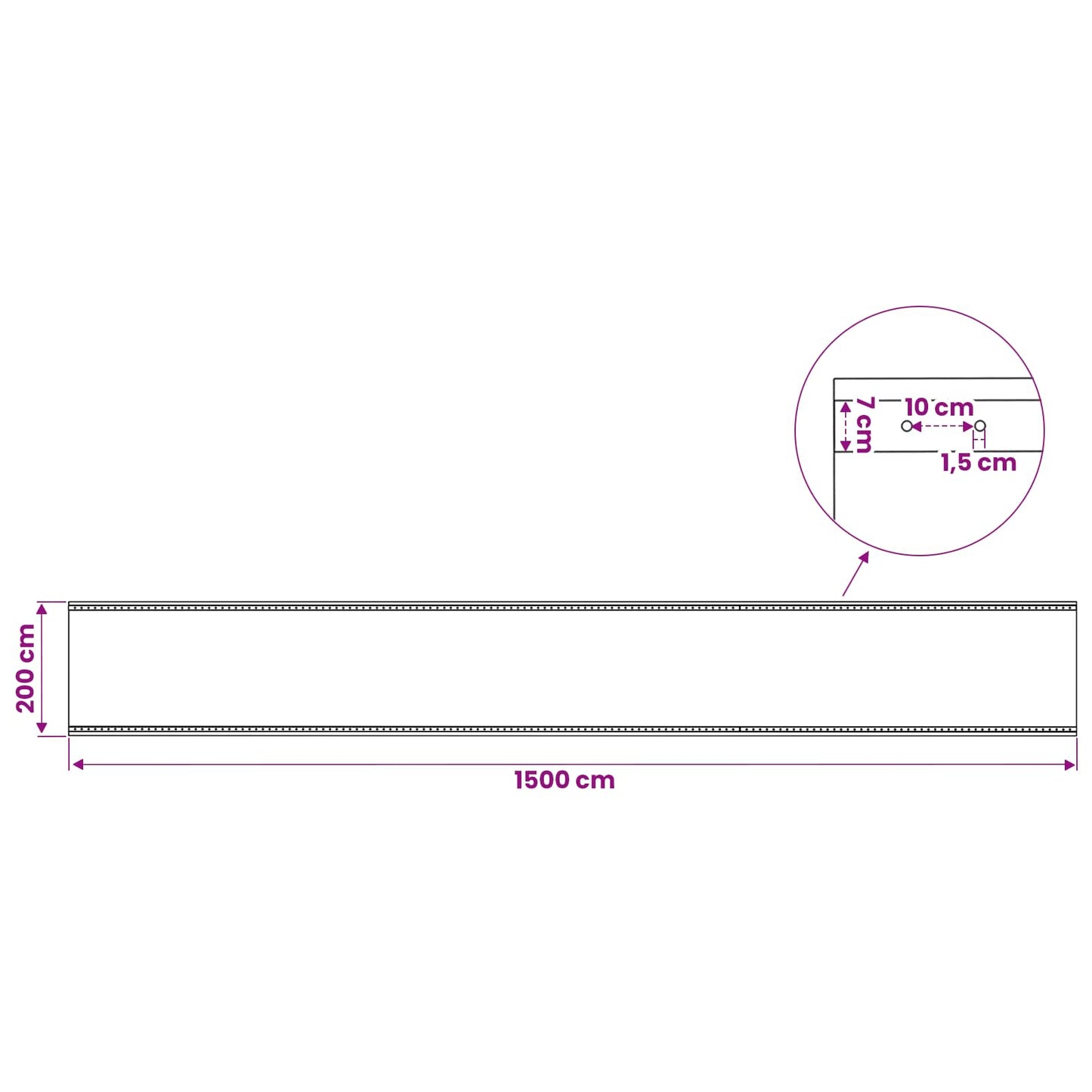 Plane mit Ösen 2 Stk. Grün 2 x 15 m 260 gsm PE