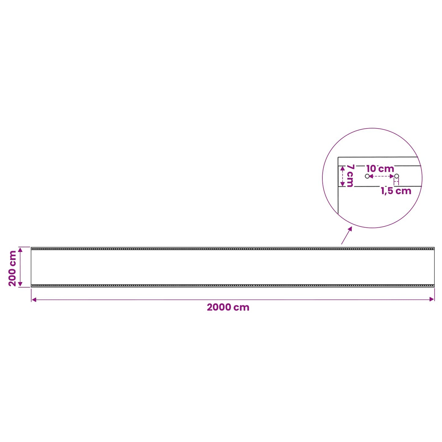 Plane mit Ösen 2 Stk. Grün 2 x 20 m 260 gsm PE