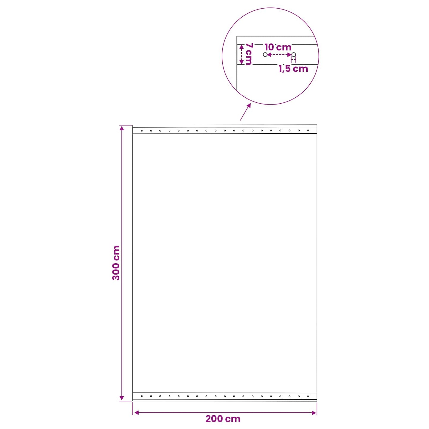 Plane mit Ösen 2 Stk. Grün 3 x 2 m 260 gsm PE
