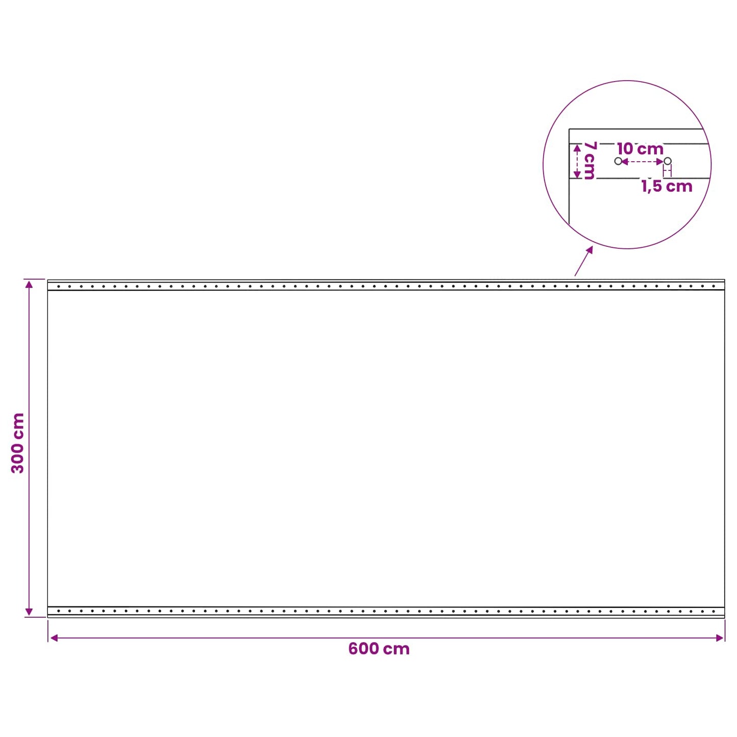 Plane mit Ösen 2 Stk. Grün 3 x 6 m 260 gsm PE