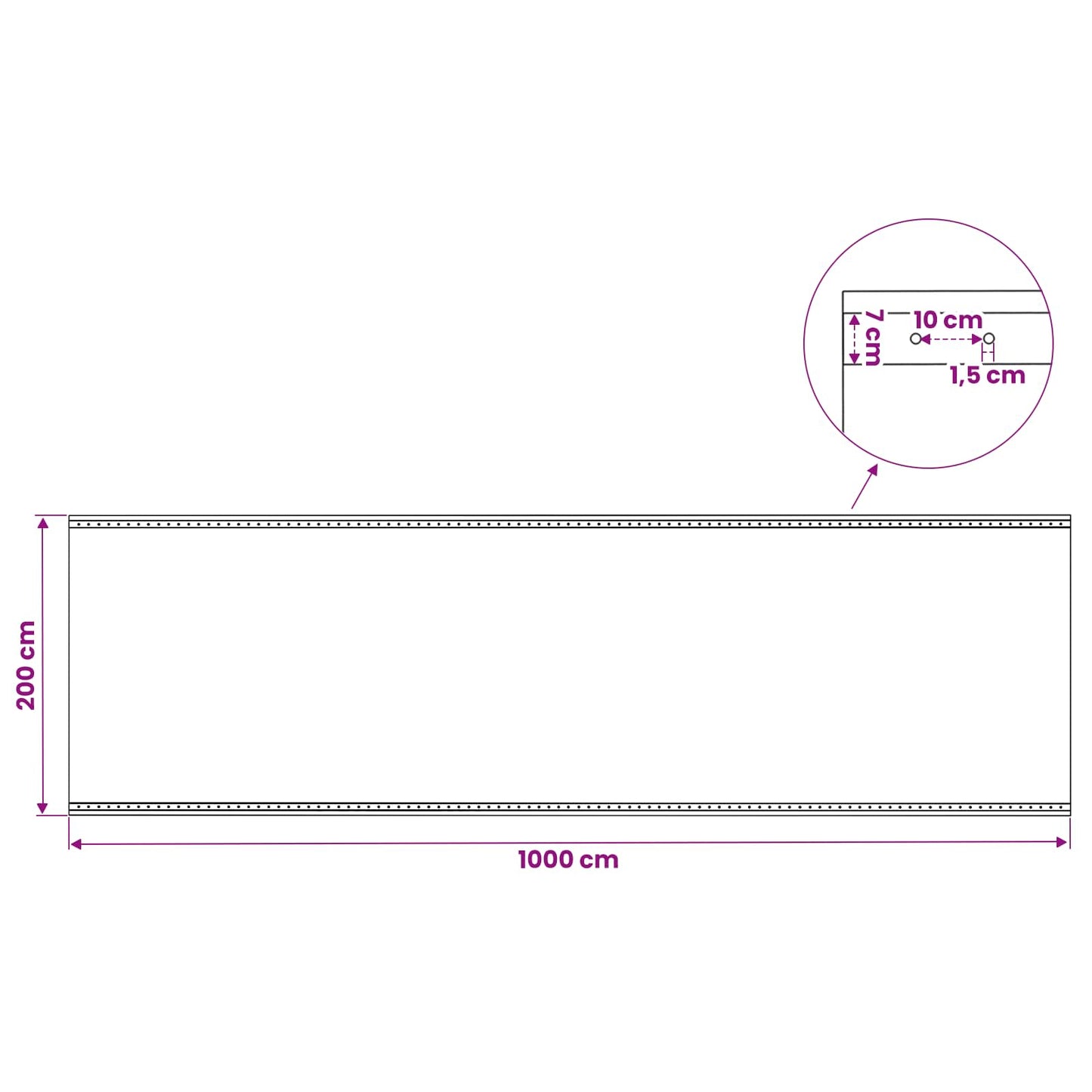 Plane mit Ösen 2 Stk. Grün 3 x 10 m 260 gsm PE