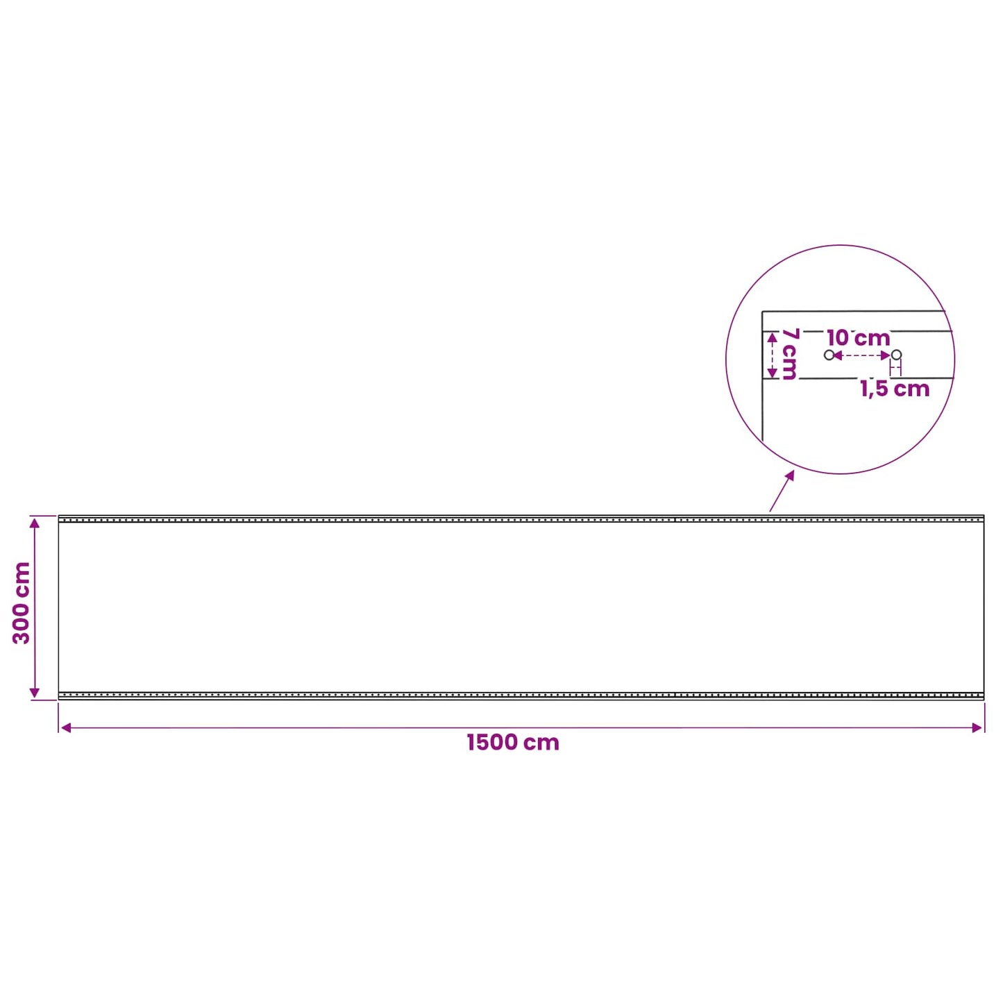 Plane mit Ösen 2 Stk. Grün 3 x 15 m 260 gsm PE