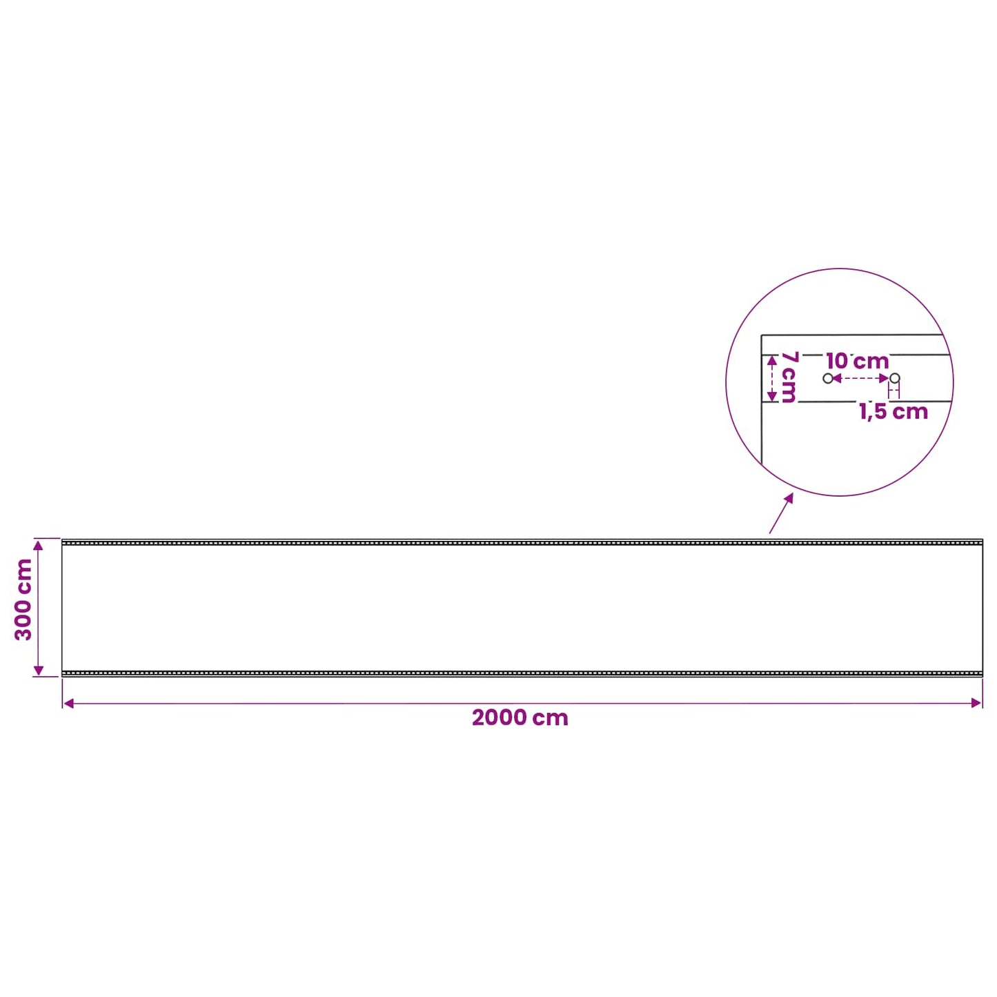 Plane mit Ösen 2 Stk. Grün 3 x 20 m 260 gsm PE