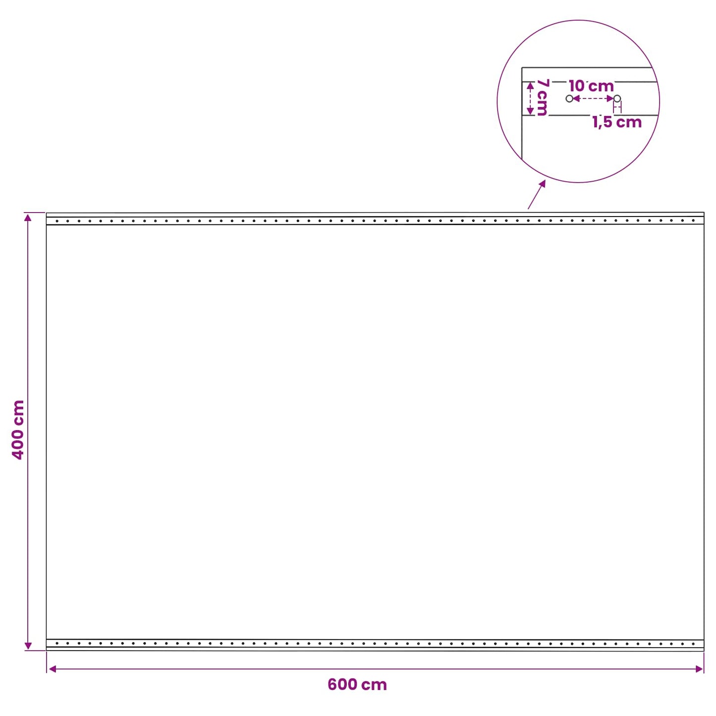 Plane mit Ösen 2 Stk. Grün 4 x 6 m 260 gsm PE