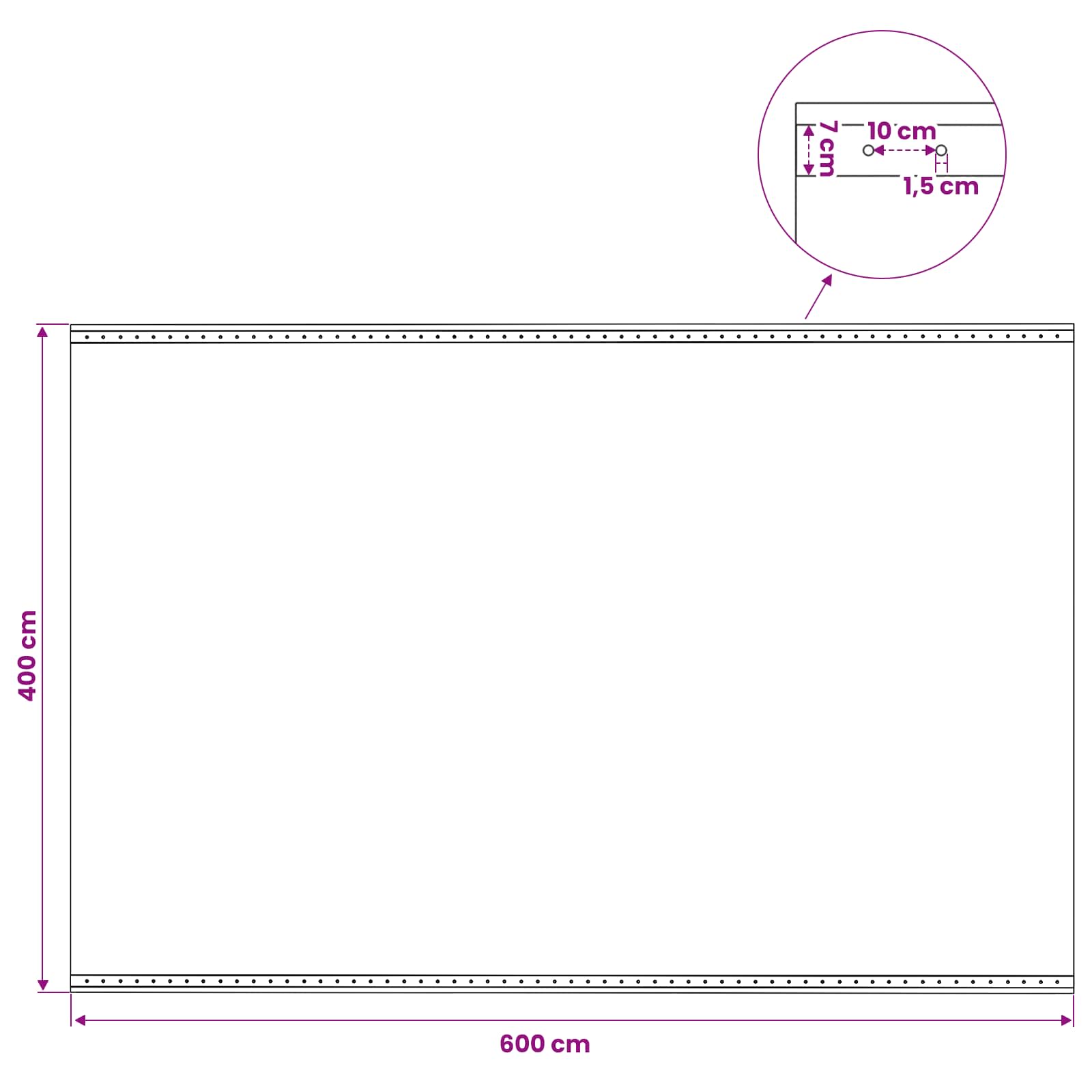 Plane mit Ösen 2 Stk. Grün 4 x 6 m 260 gsm PE