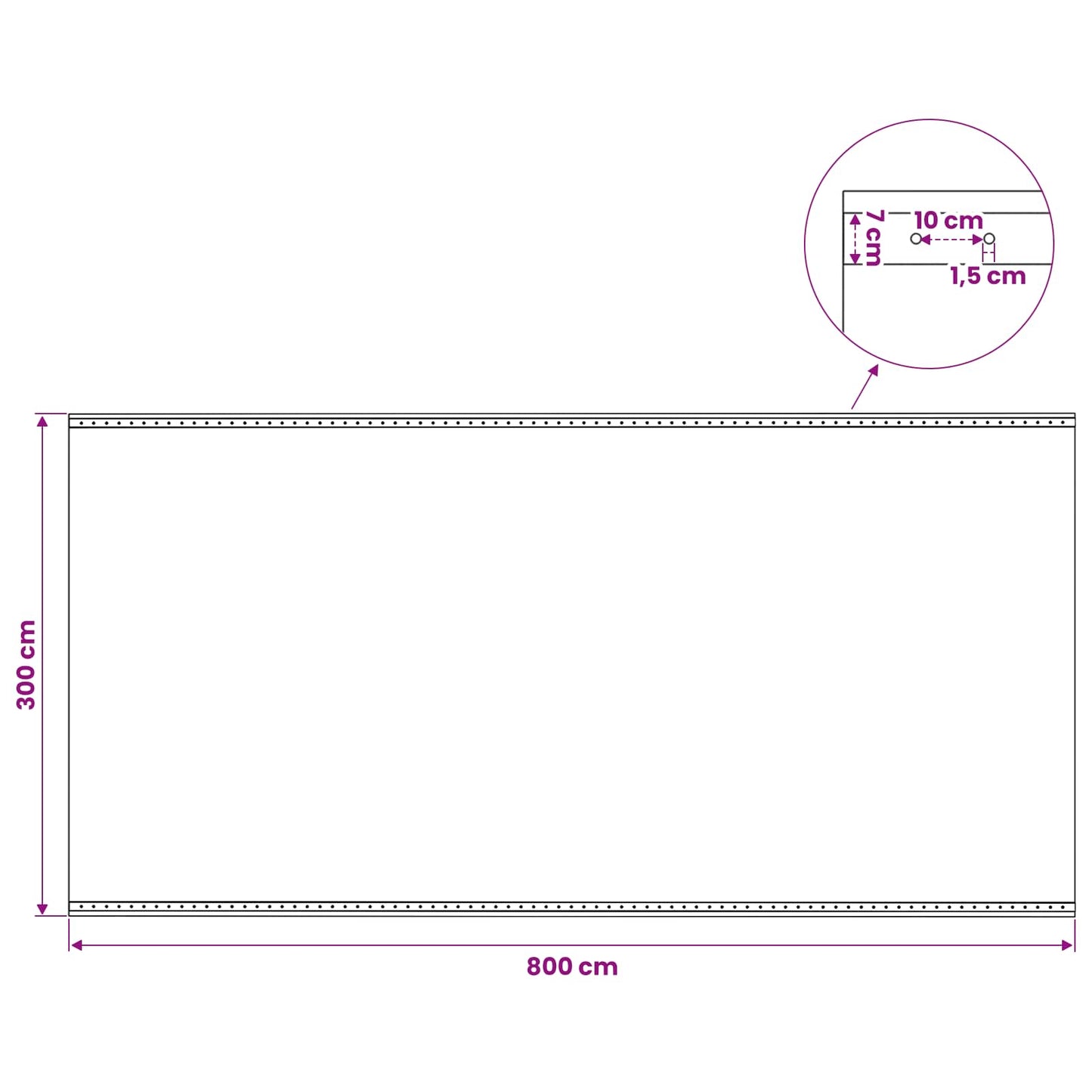 Plane mit Ösen 2 Stk. Grün 4 x 8 m 260 gsm PE