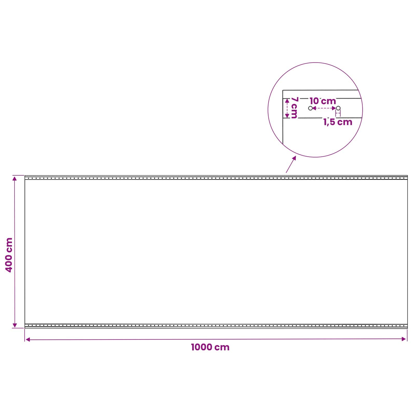 Plane mit Ösen 2 Stk. Grün 4 x 10 m 260 gsm PE