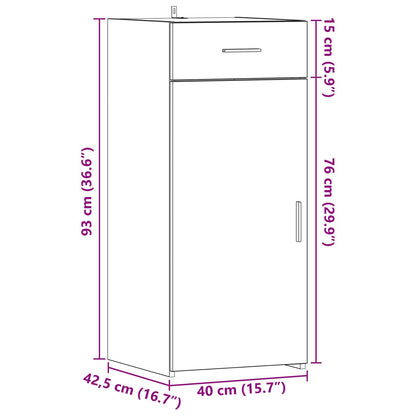 Aufbewahrungsschrank Altholz 40 x 42,5 x 93 cm Holzwerkstoff