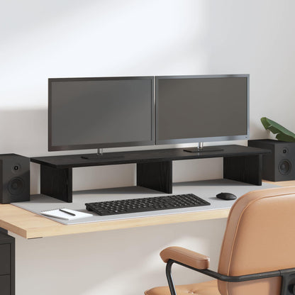 Monitor Halterung Schwarz Eichen-Optik 100 x 27 x 15 cm