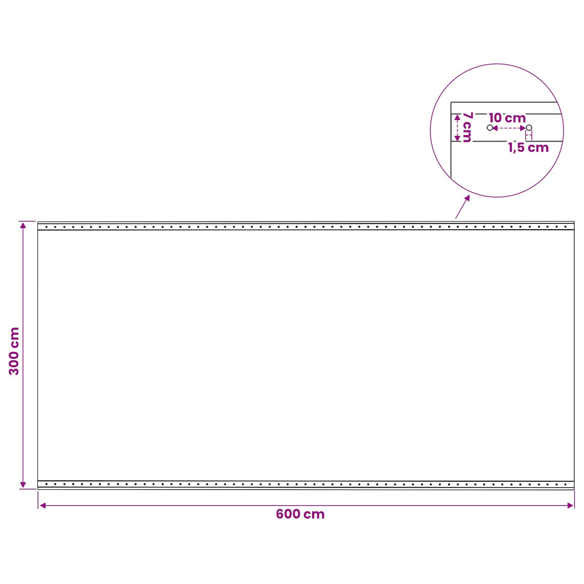 Leno-Plane Grün 3 x 6 m 260 gsm PE