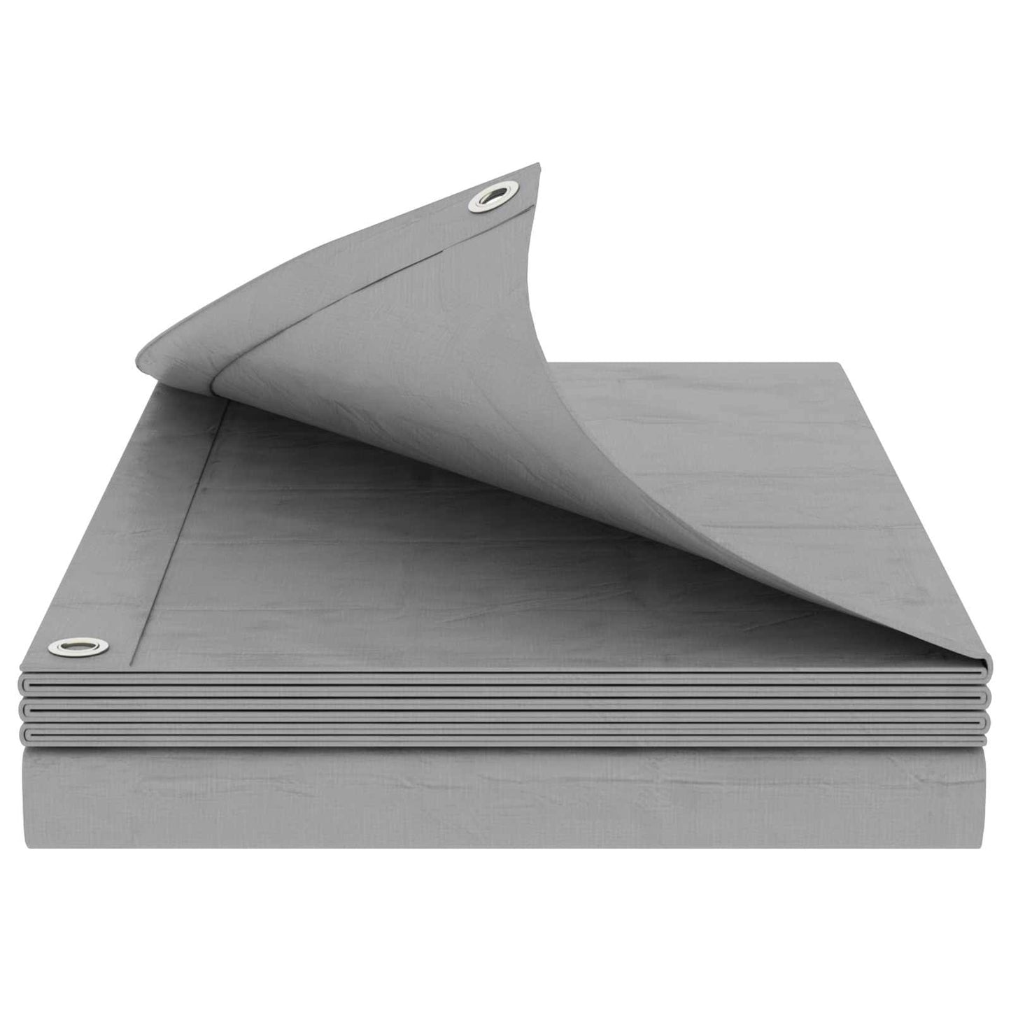 Plane mit Ösen Hellgrau 2 x 3 m 90 gsm PE
