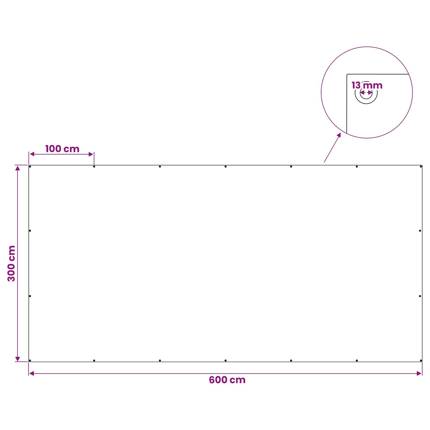Plane mit Ösen Hellgrau 3 x 6 m 90 g / m² PE