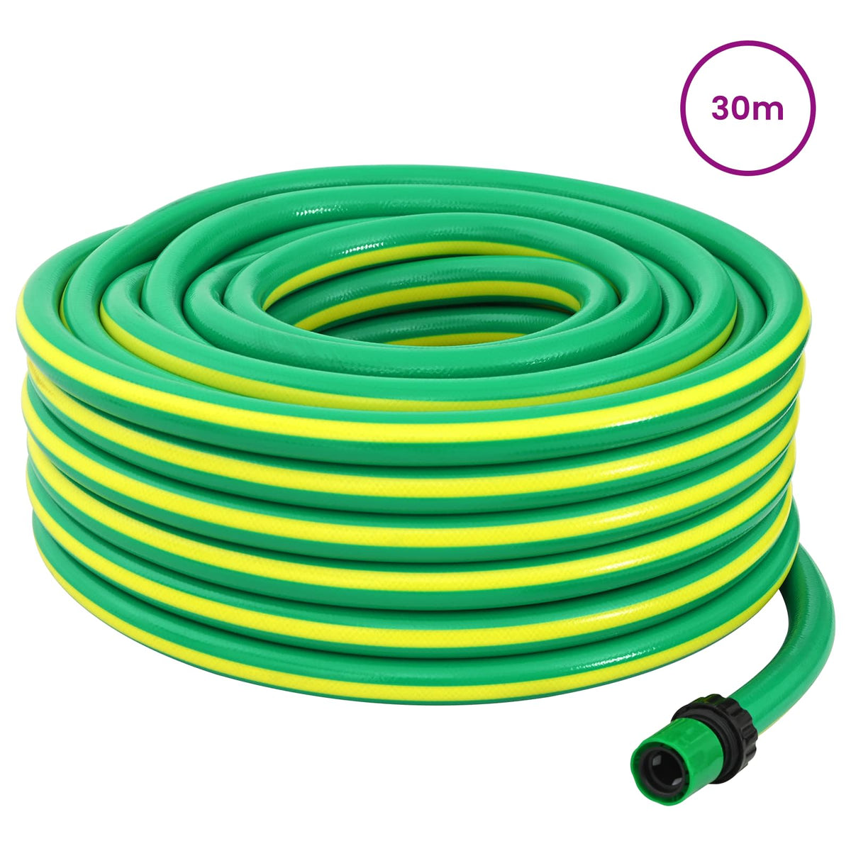 Gartenschlauch 5-lagig Grün und Gelb 1/2'' 30 m PVC