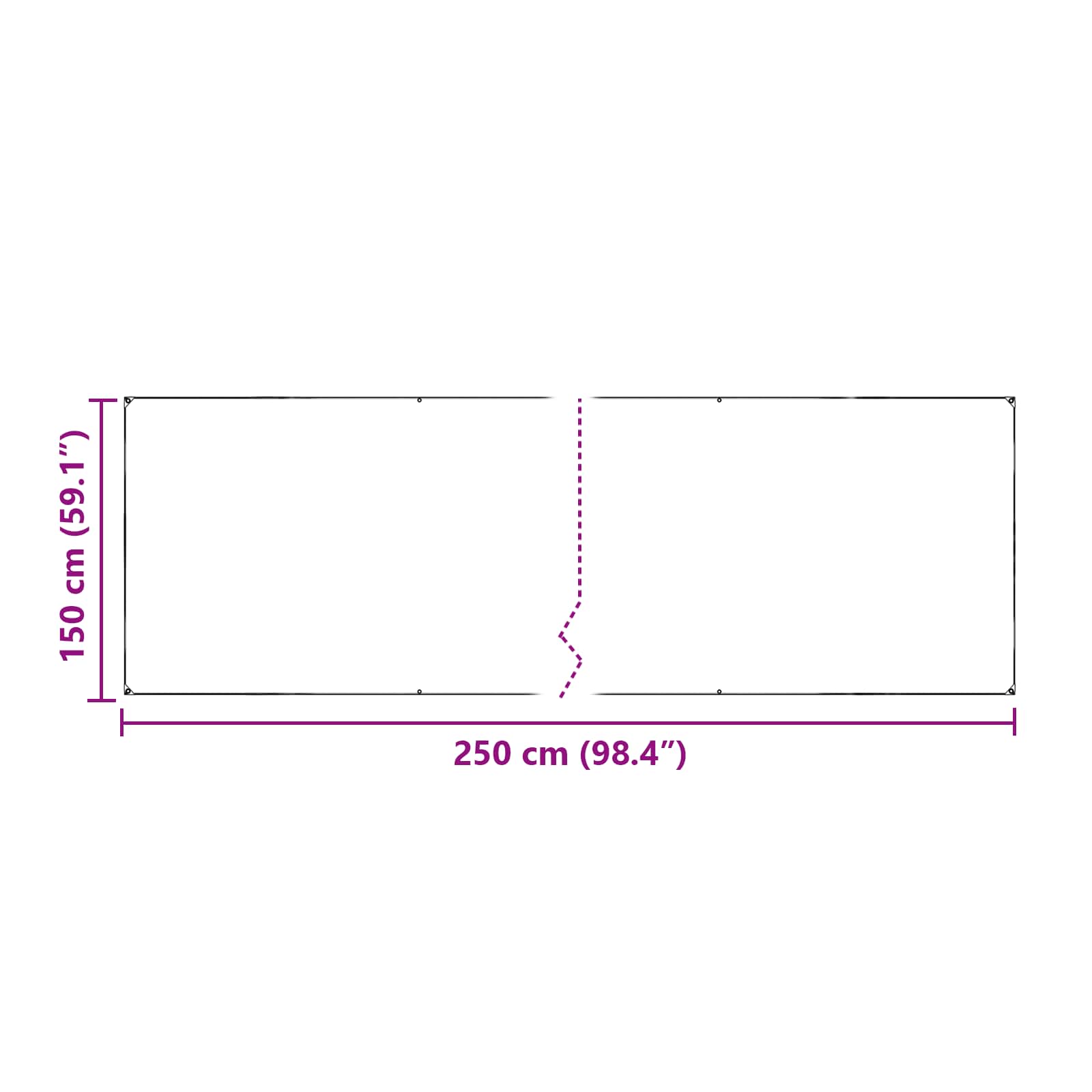Abdeckplane 140 gsm Transparent 2.5 x 1,5 m PE