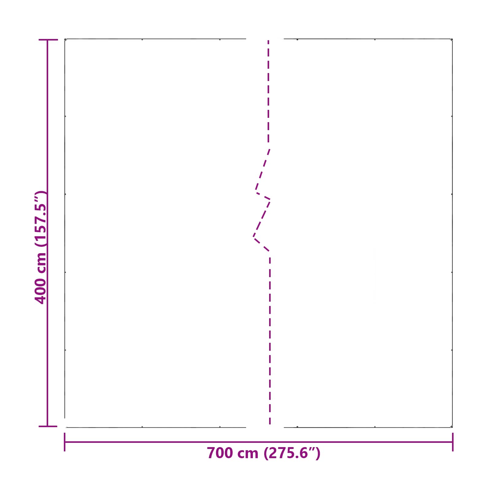 Abdeckplane 140 gsm Transparent 7 x 4 m PE