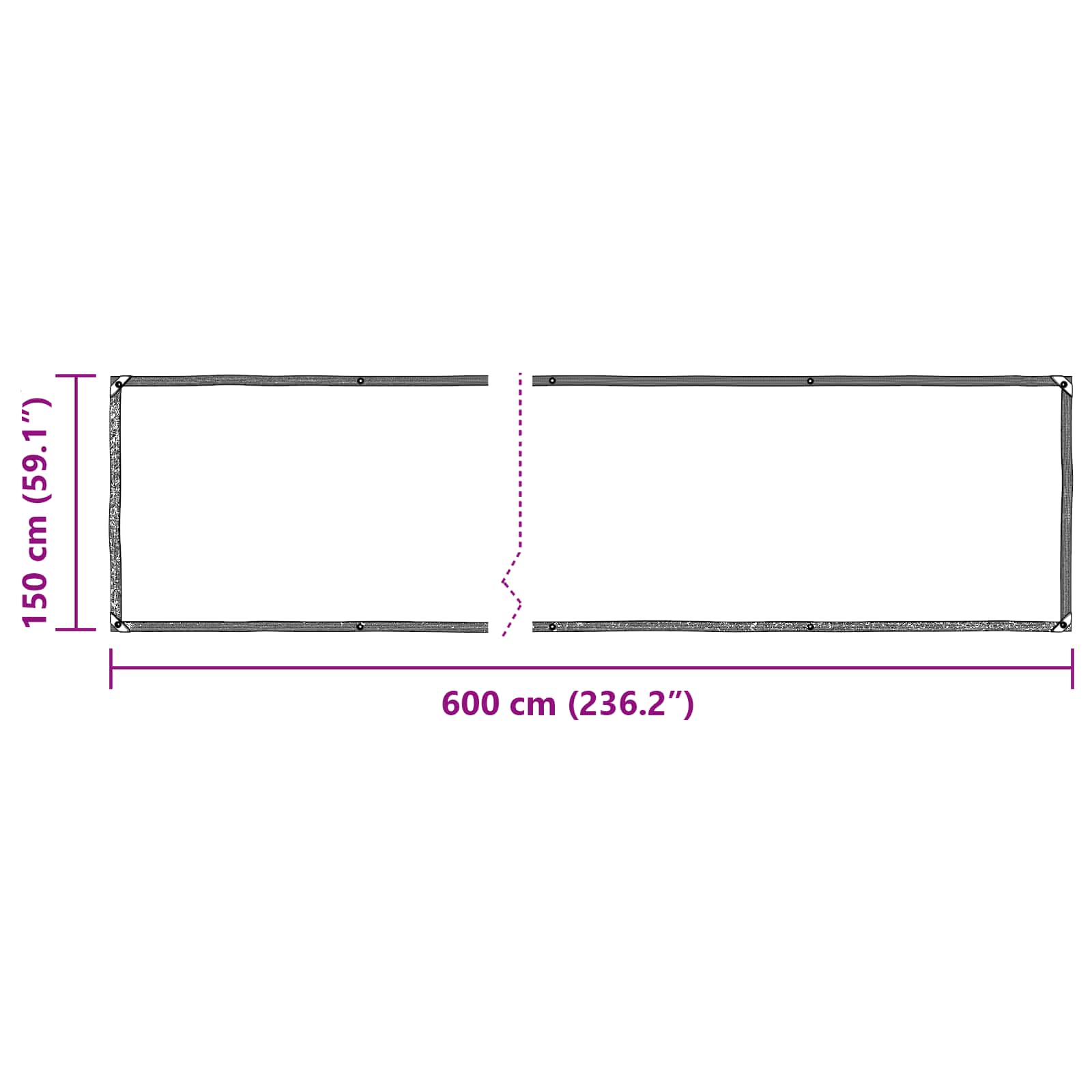 Planen Transparent 6 x 1,5 m PE
