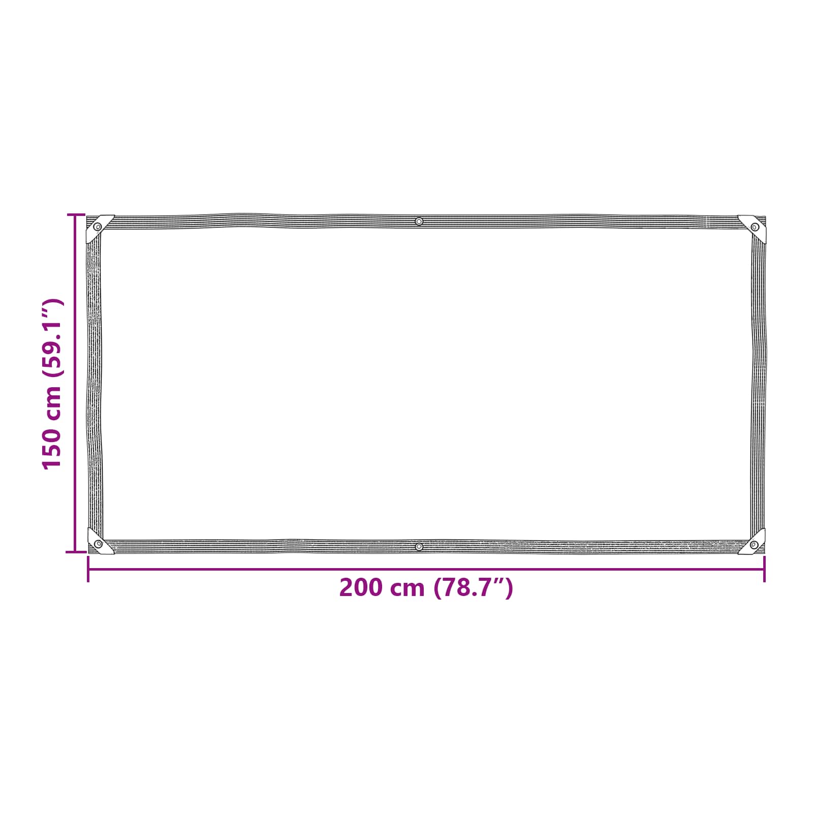 Planen Transparent 2 x 1,5 m PE