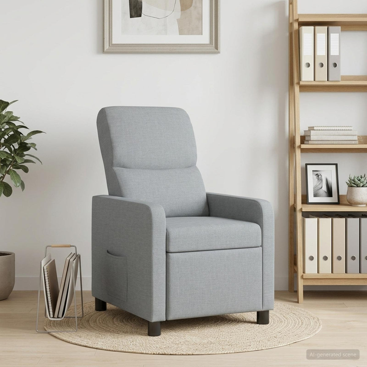 Liegesessel Hellgrau Polyester