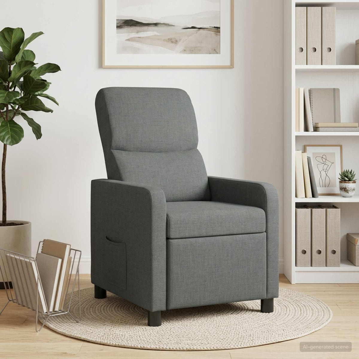 Liegesessel Dunkelgrau Polyester