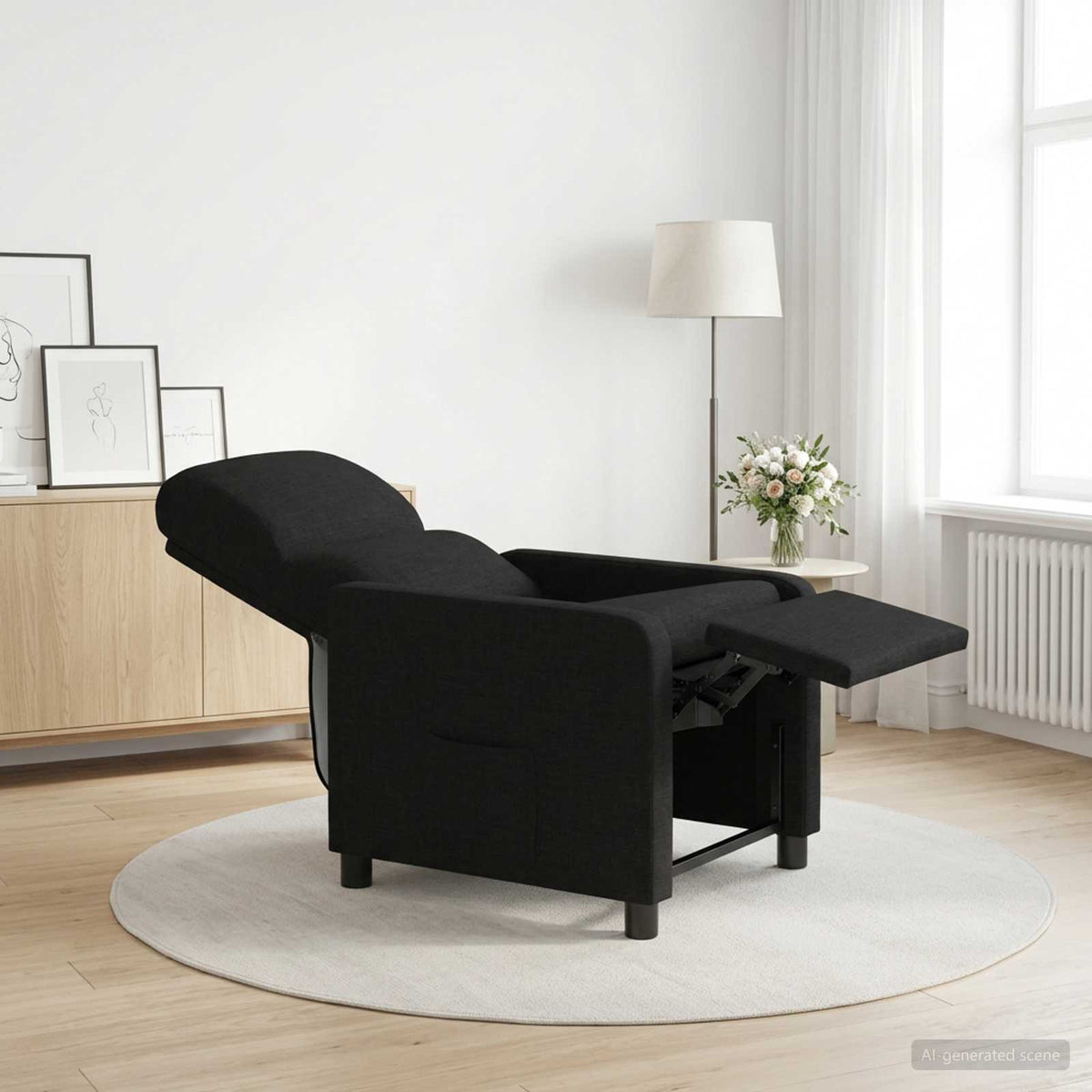 Liegesessel Schwarz Polyester