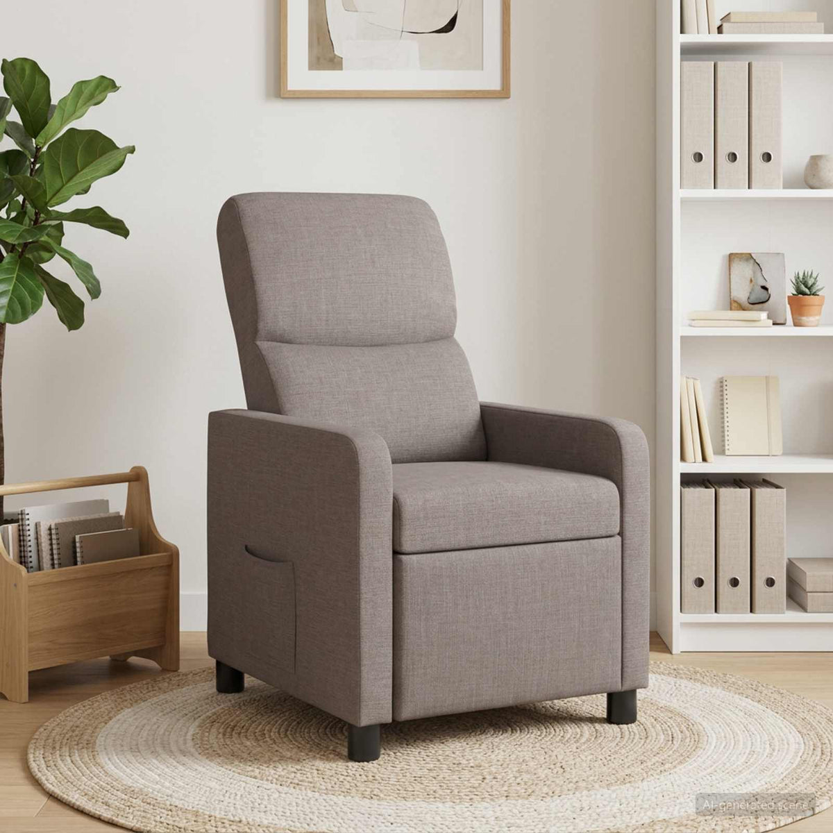 Liegesessel Taupe Polyester