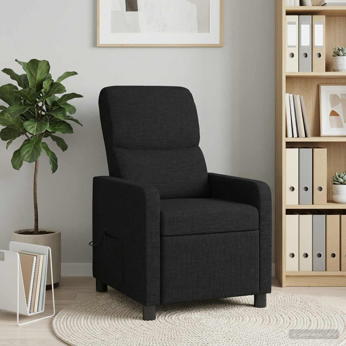 Massage Relaxsessel Schwarz Polyester