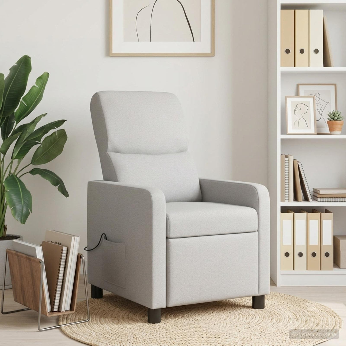 Massage Relaxsessel Wolkengrau Polyester