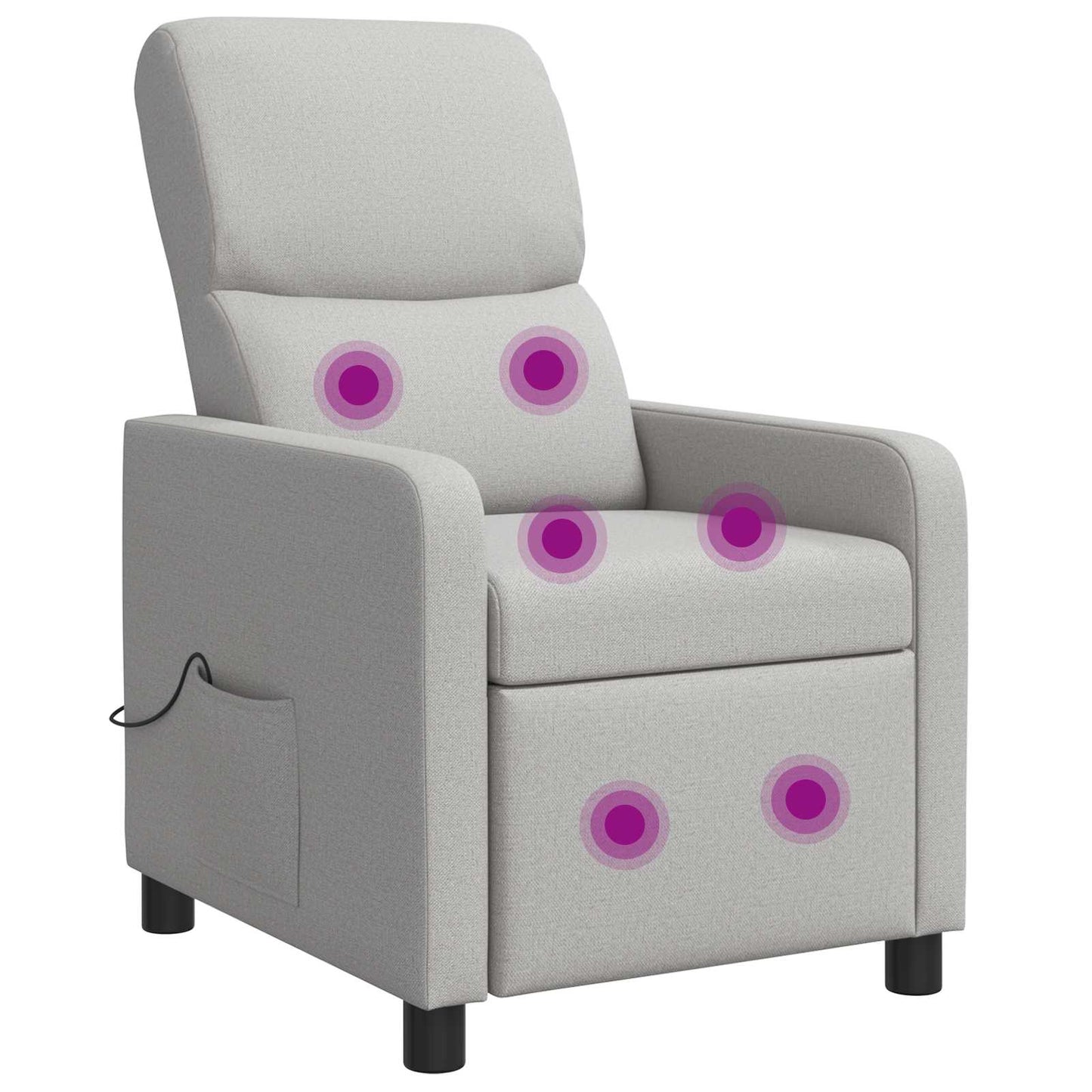 Massage Relaxsessel Wolkengrau Stoff