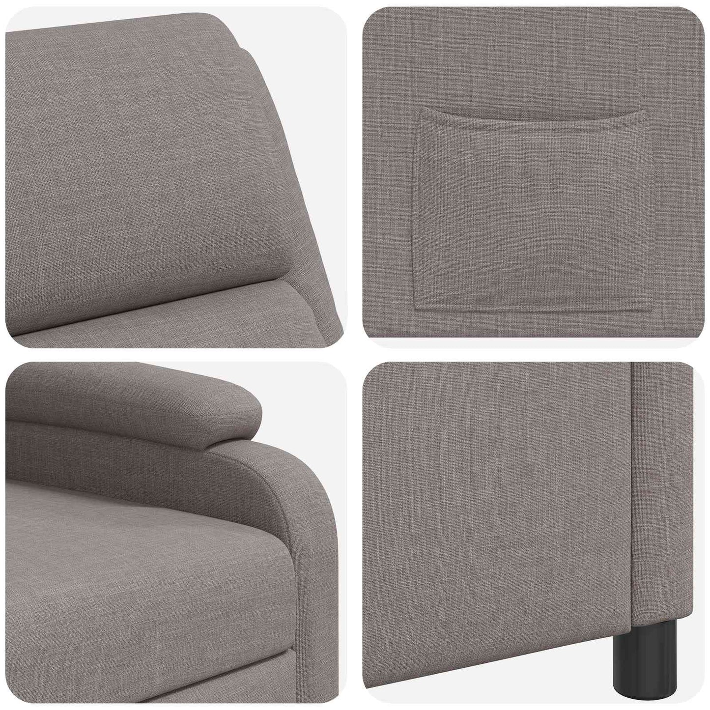 Liegesessel Taupe Stoff