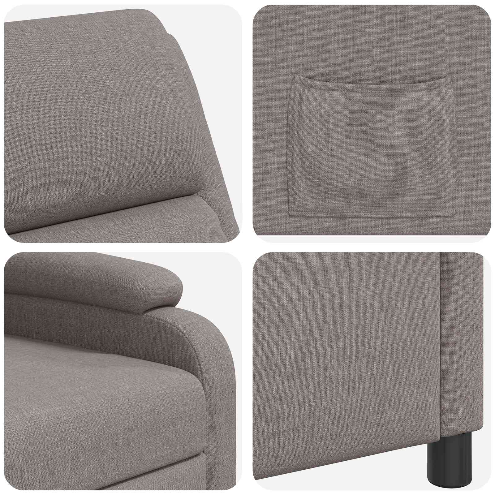 Liegesessel Taupe Stoff