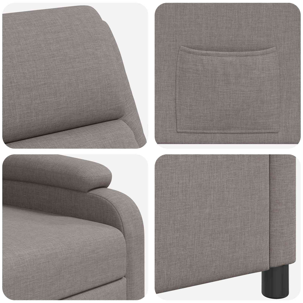 Liegesessel Taupe Stoff