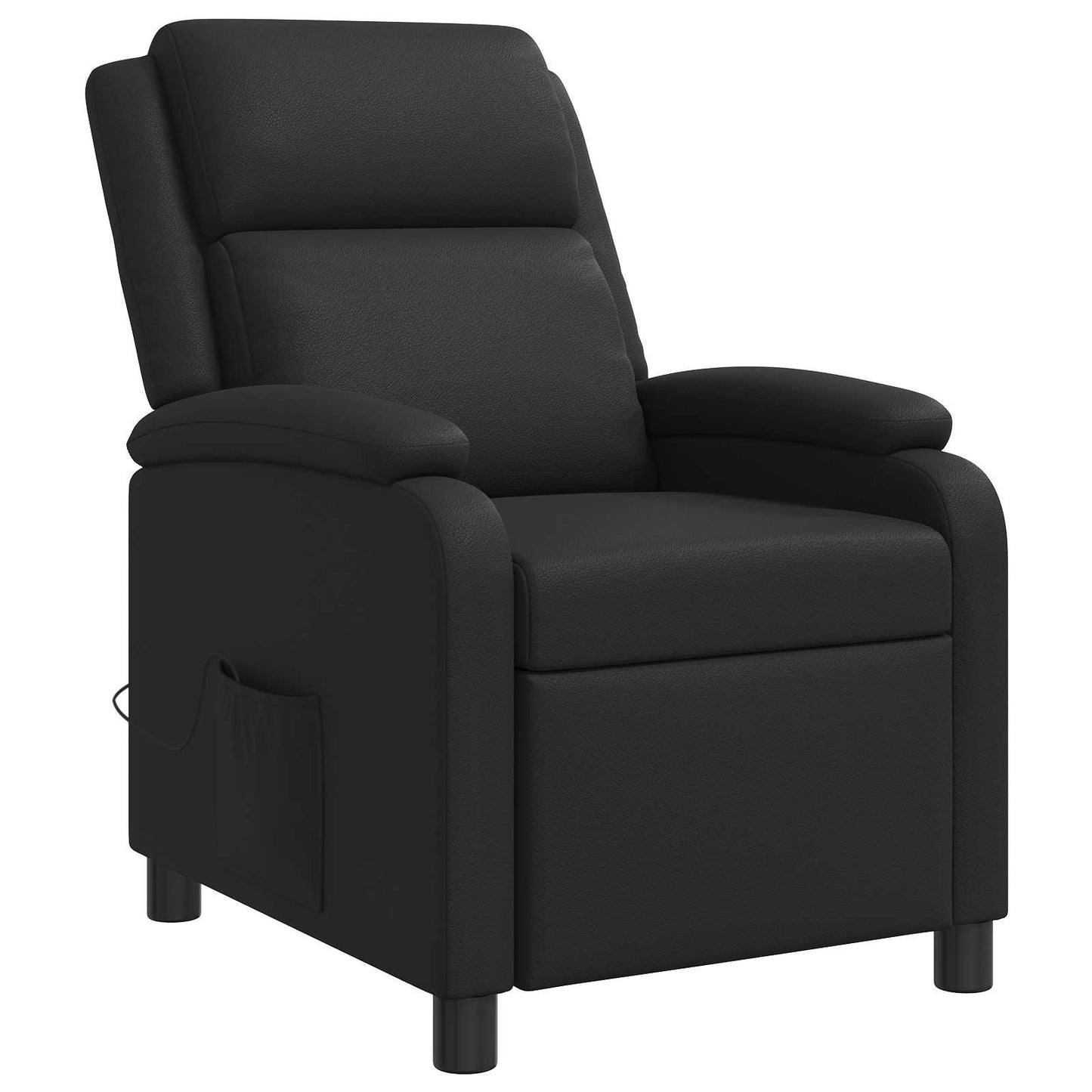 Massage Relaxsessel Schwarz Kunstleder