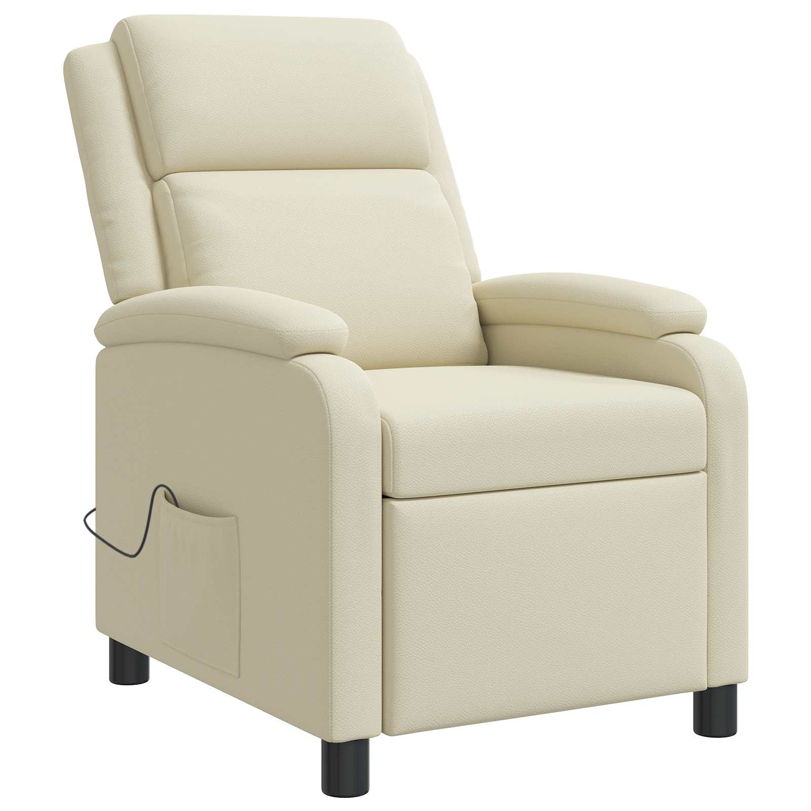 Massage Relaxsessel Creme Kunstleder