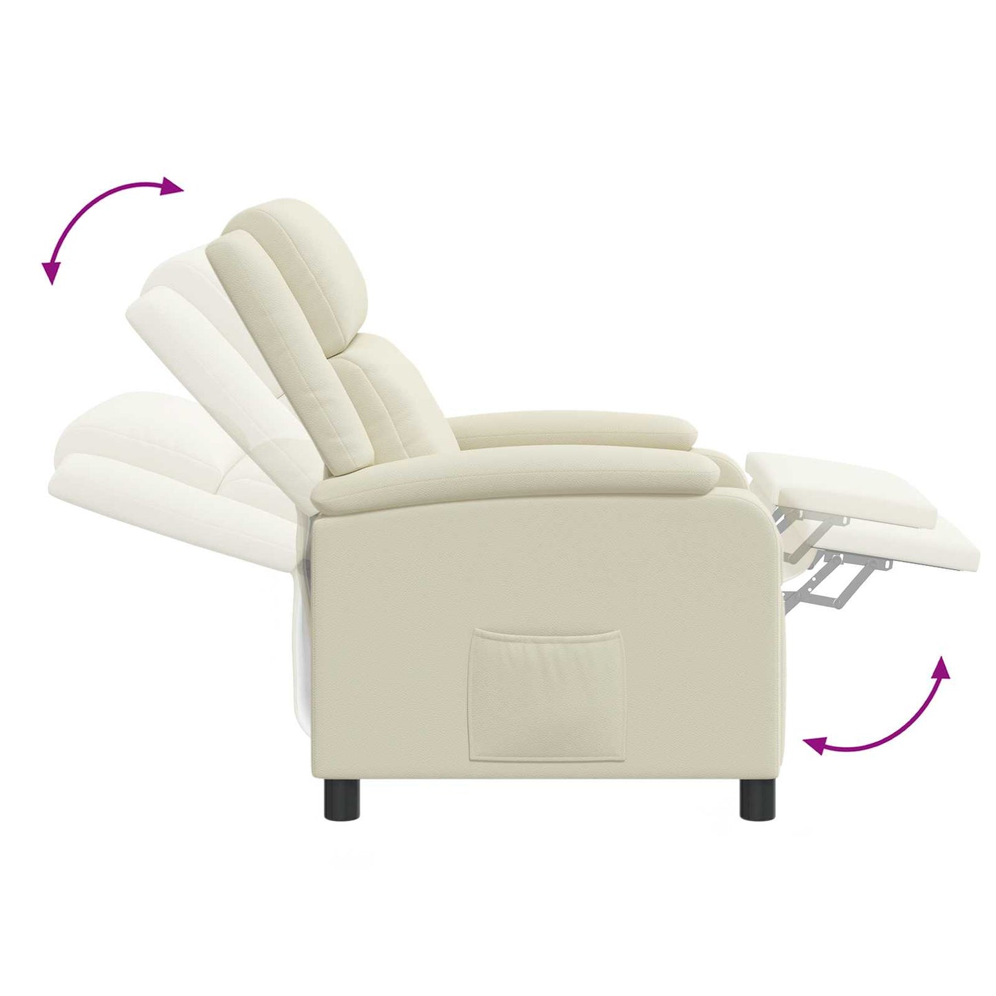 Massage Relaxsessel Creme Kunstleder