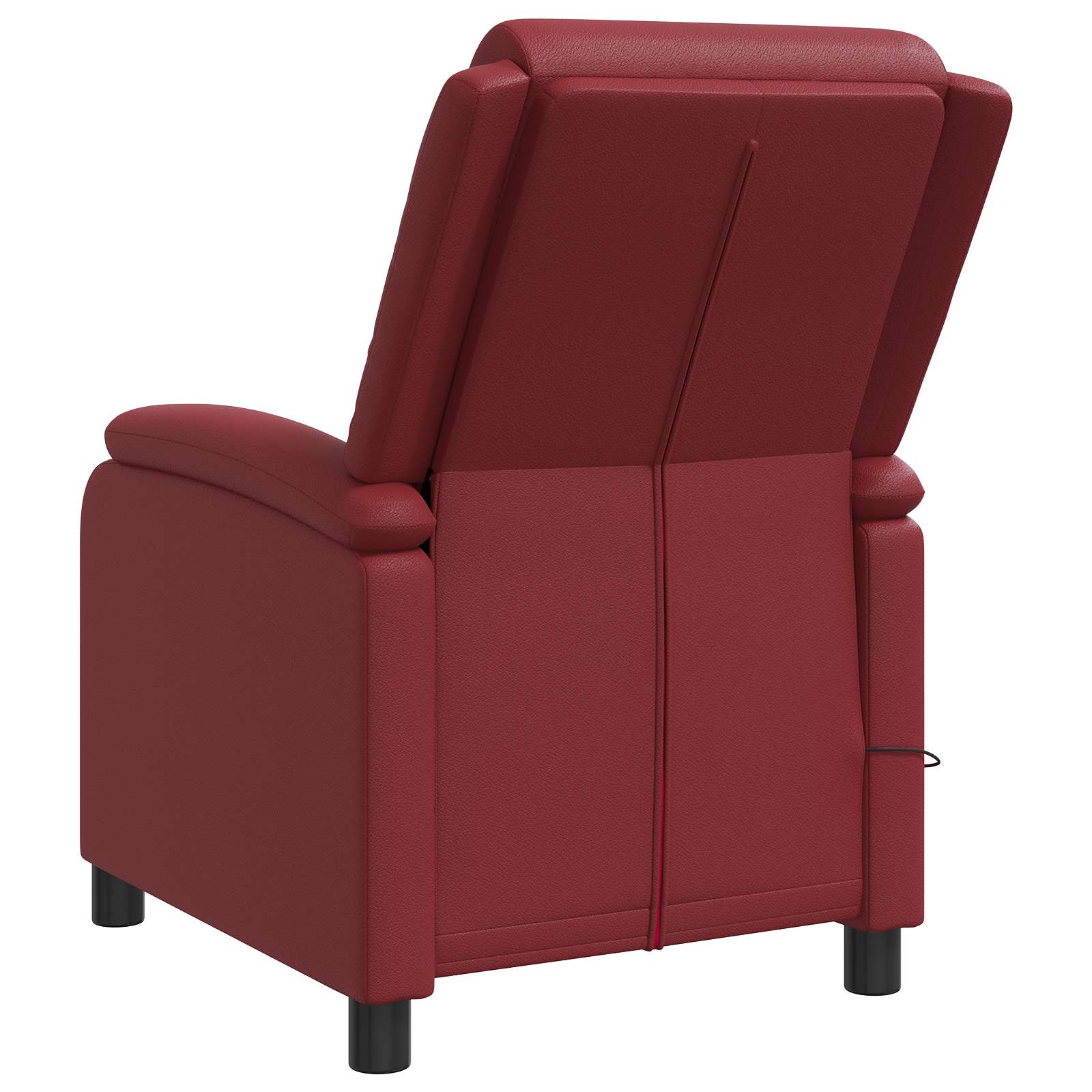 Massage Relaxsessel Weinrot Kunstleder