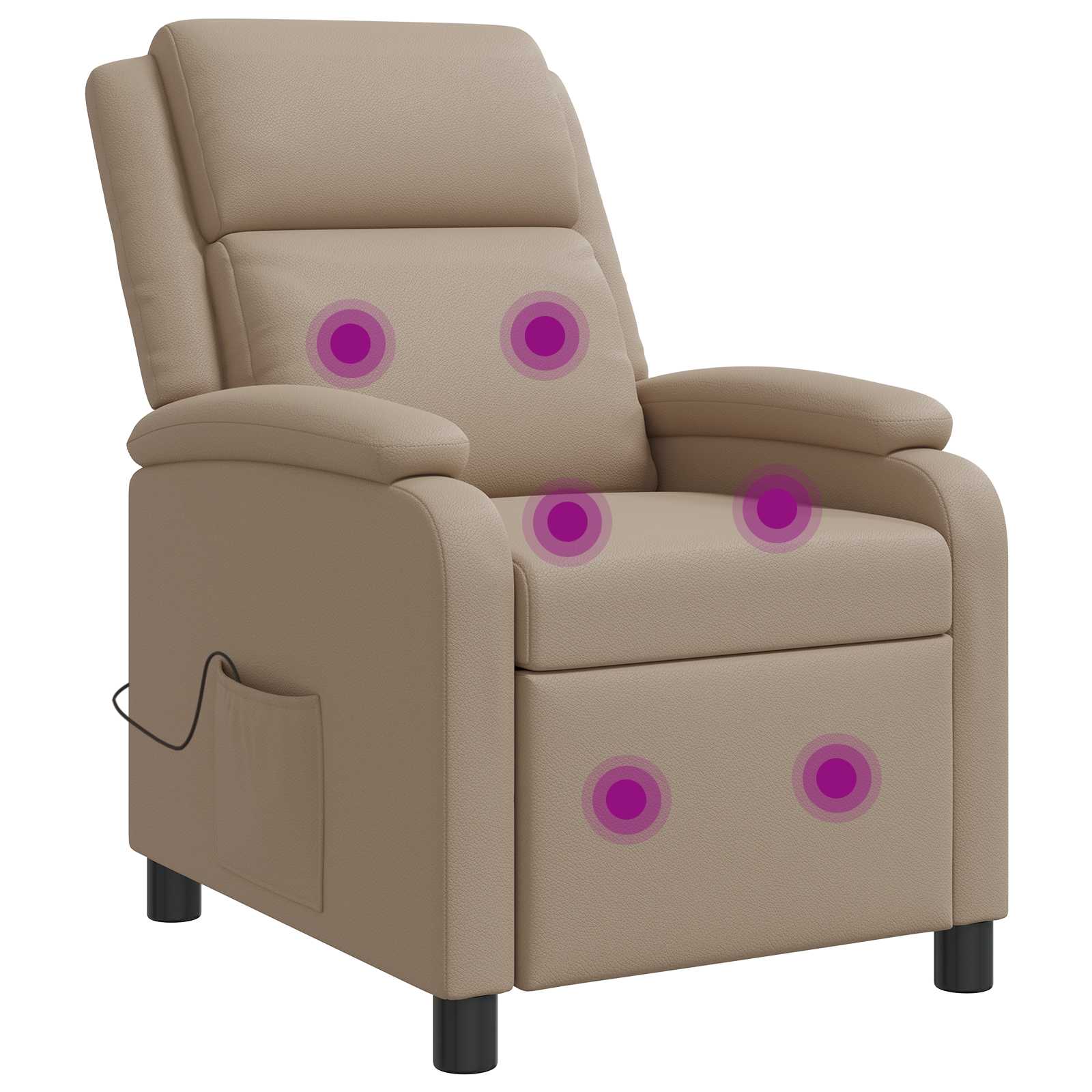 Massage Relaxsessel Cappuccino Kunstleder