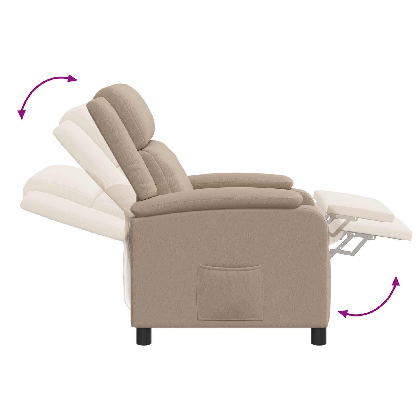 Massage Relaxsessel Cappuccino Kunstleder