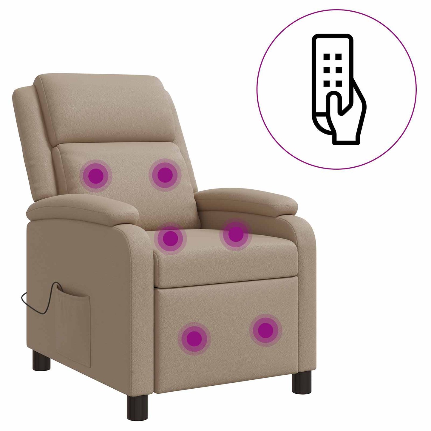 Massage Relaxsessel Cappuccino Kunstleder
