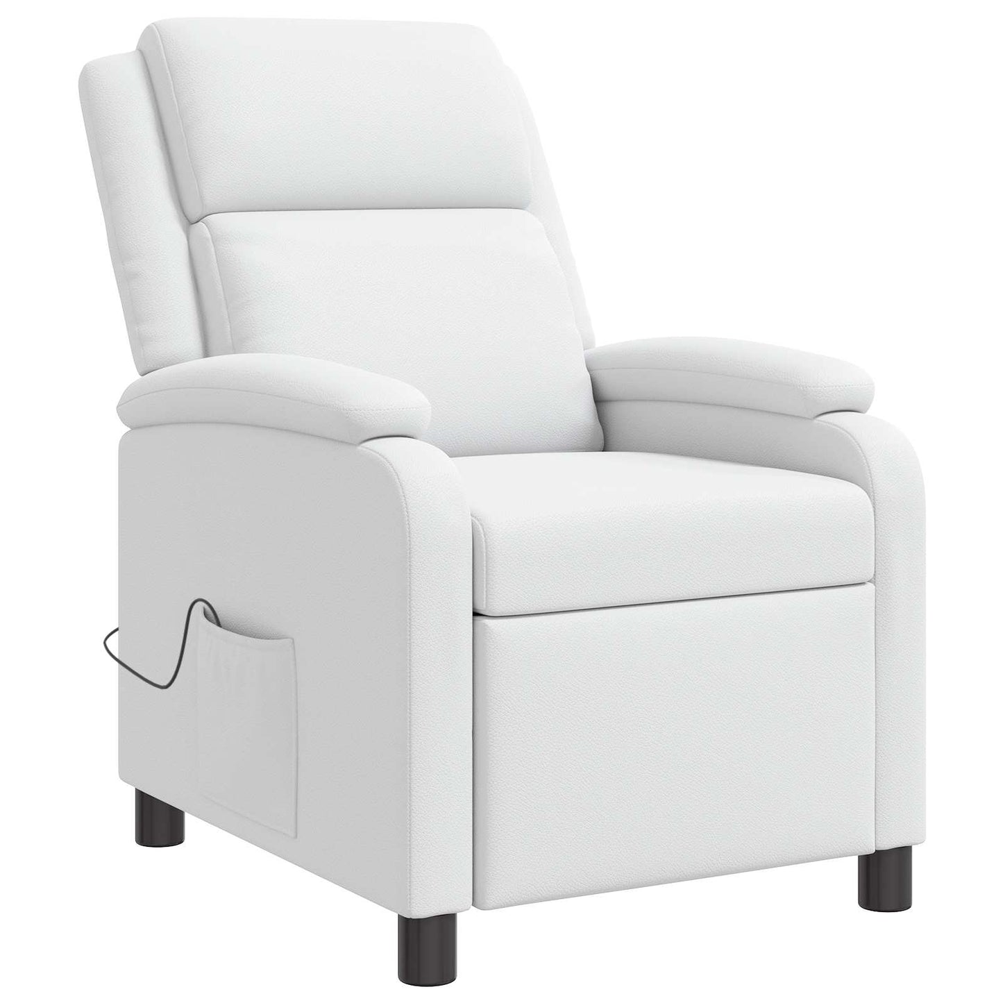 Massage Relaxsessel Weiß Kunstleder