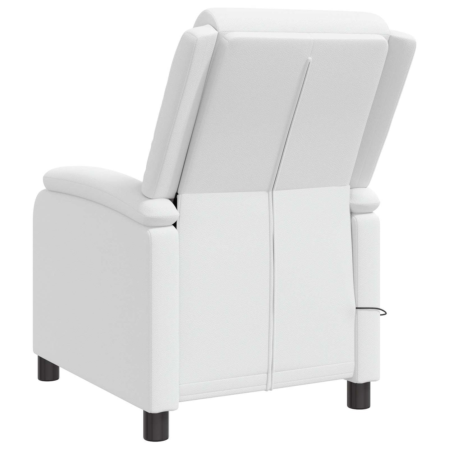 Massage Relaxsessel Weiß Kunstleder