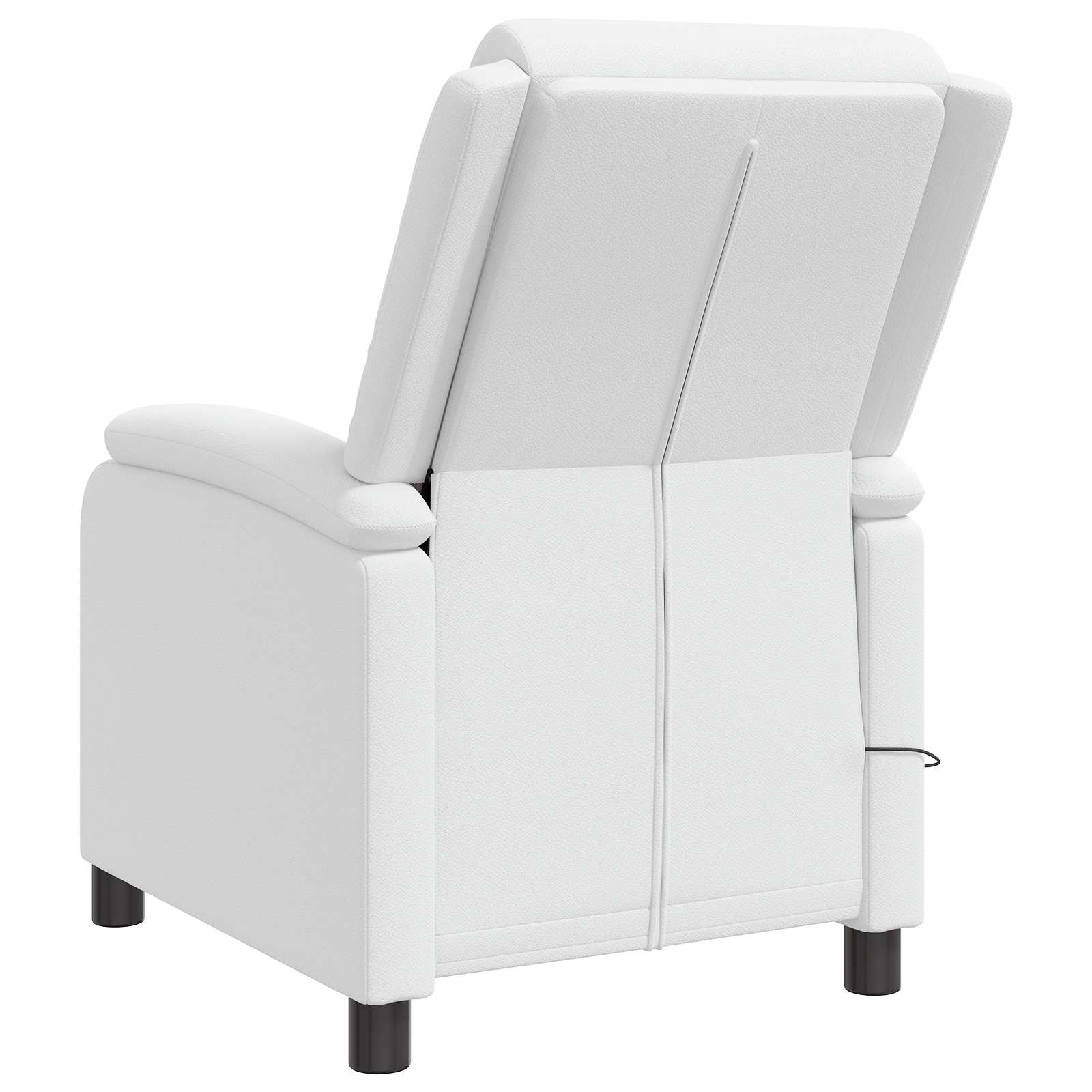 Massage Relaxsessel Weiß Kunstleder