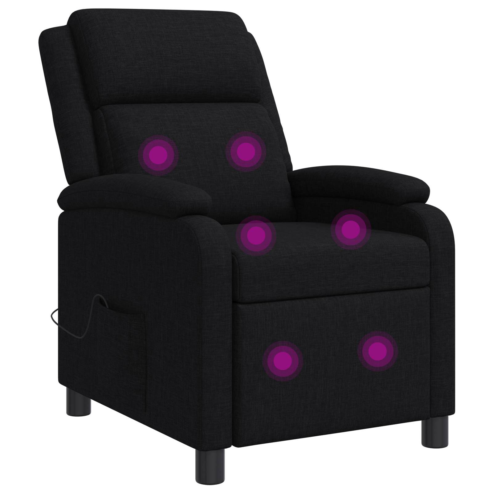 Massage Relaxsessel Schwarz Stoff