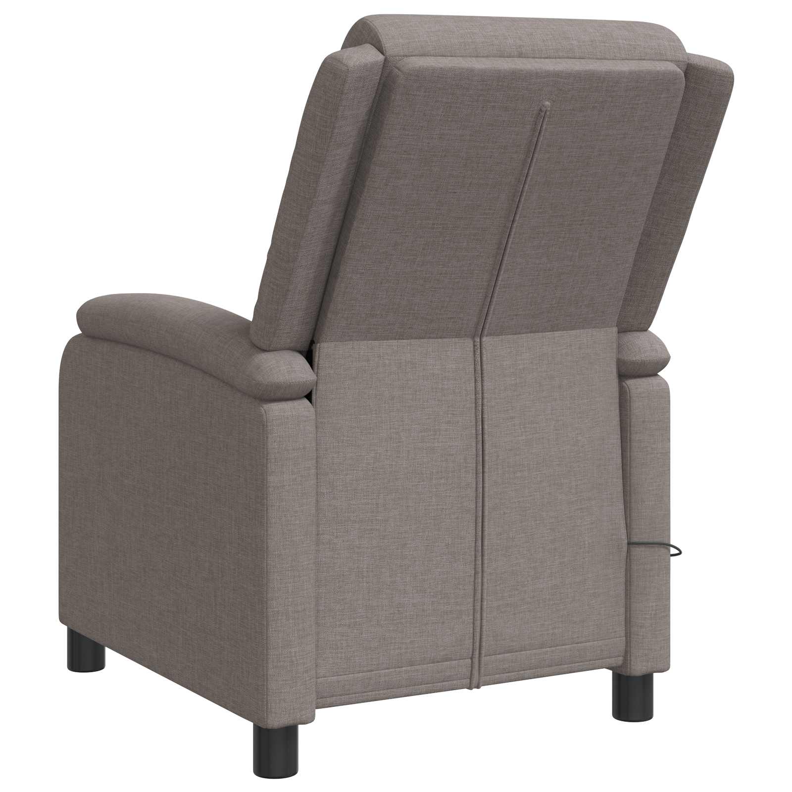 Massage Relaxsessel Taupe Stoff