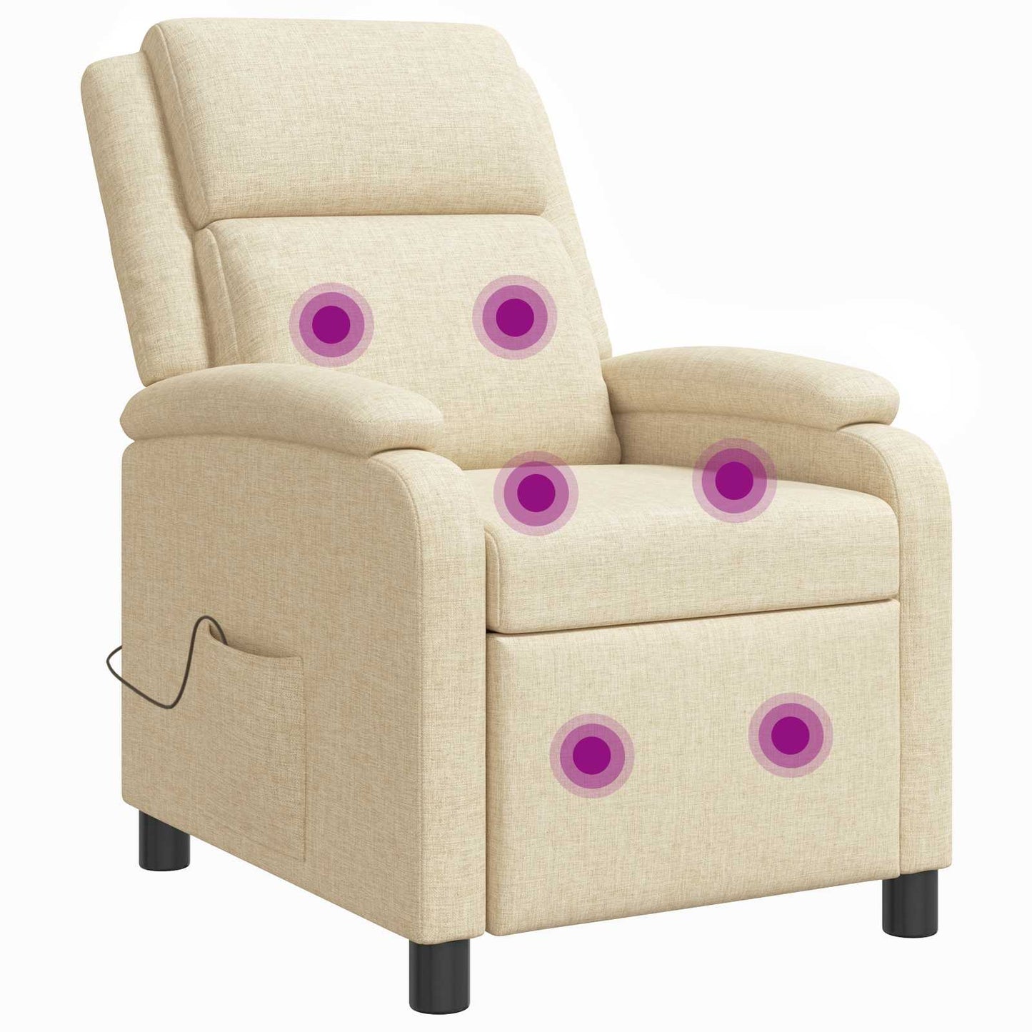 Massage Relaxsessel Creme Stoff