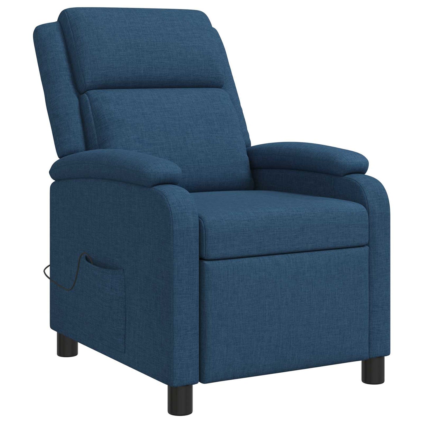 Massage Relaxsessel Blau Stoff